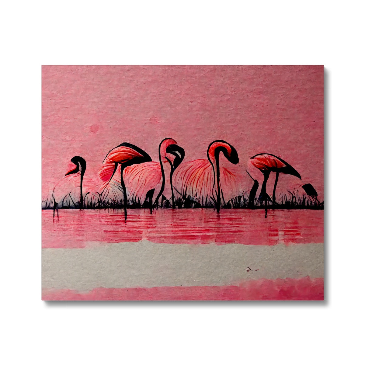 Flamingo Dinner Meetup Canvas