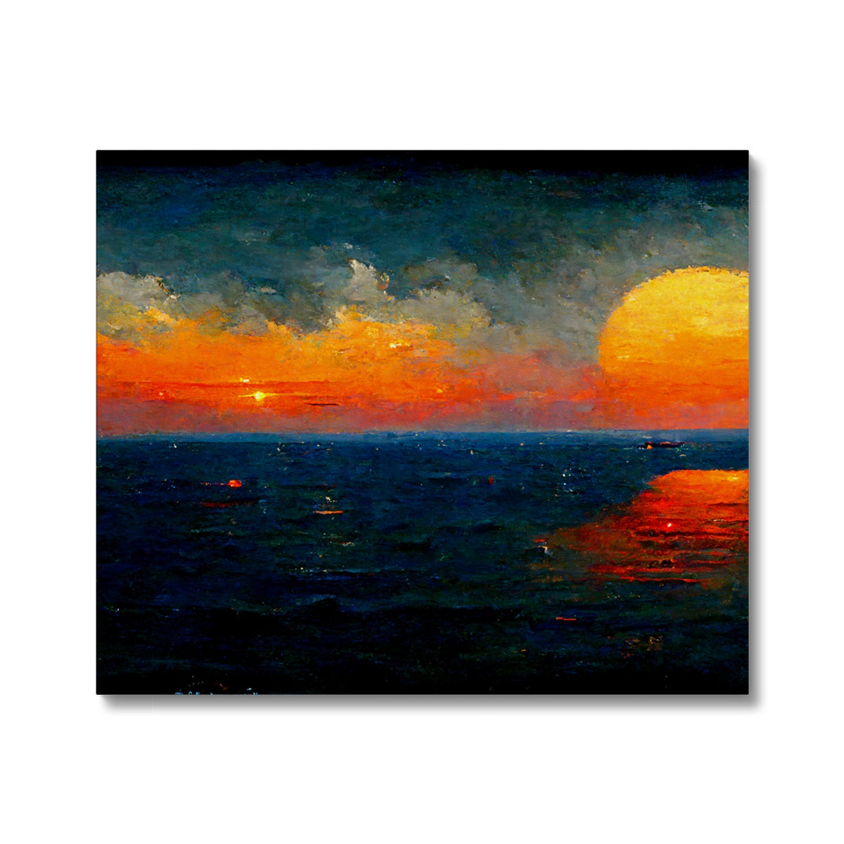 Sea Sunset on Oils Canvas