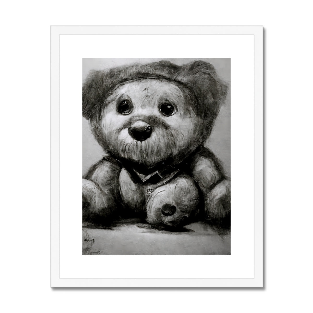 Pencil Teddy Framed & Mounted Print