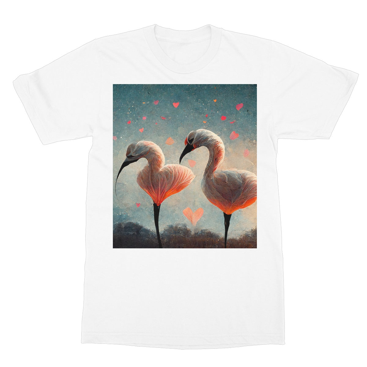 Flamingo Valentine Softstyle T-Shirt