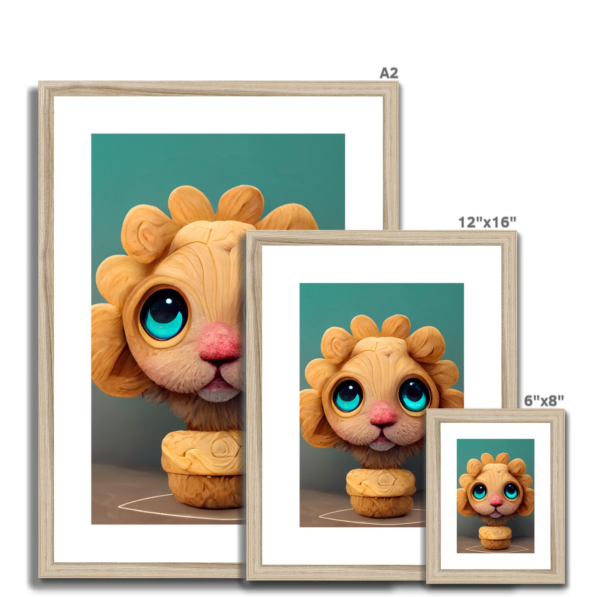 Cute Roar Popit Framed & Mounted Print