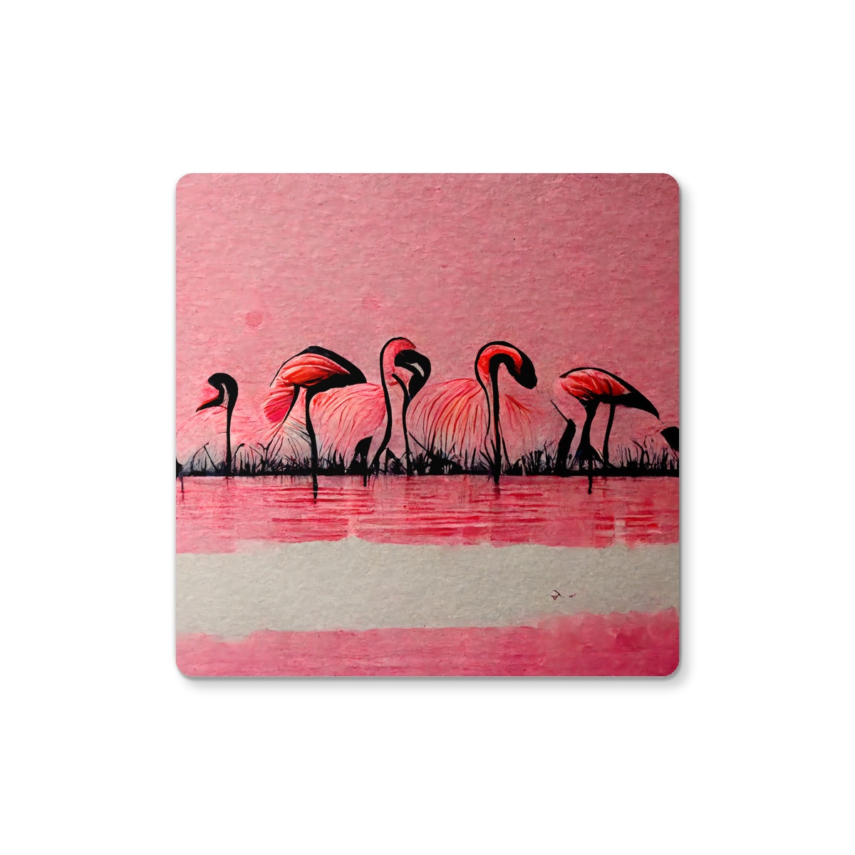 Flamingo Dinner Meetup Coaster