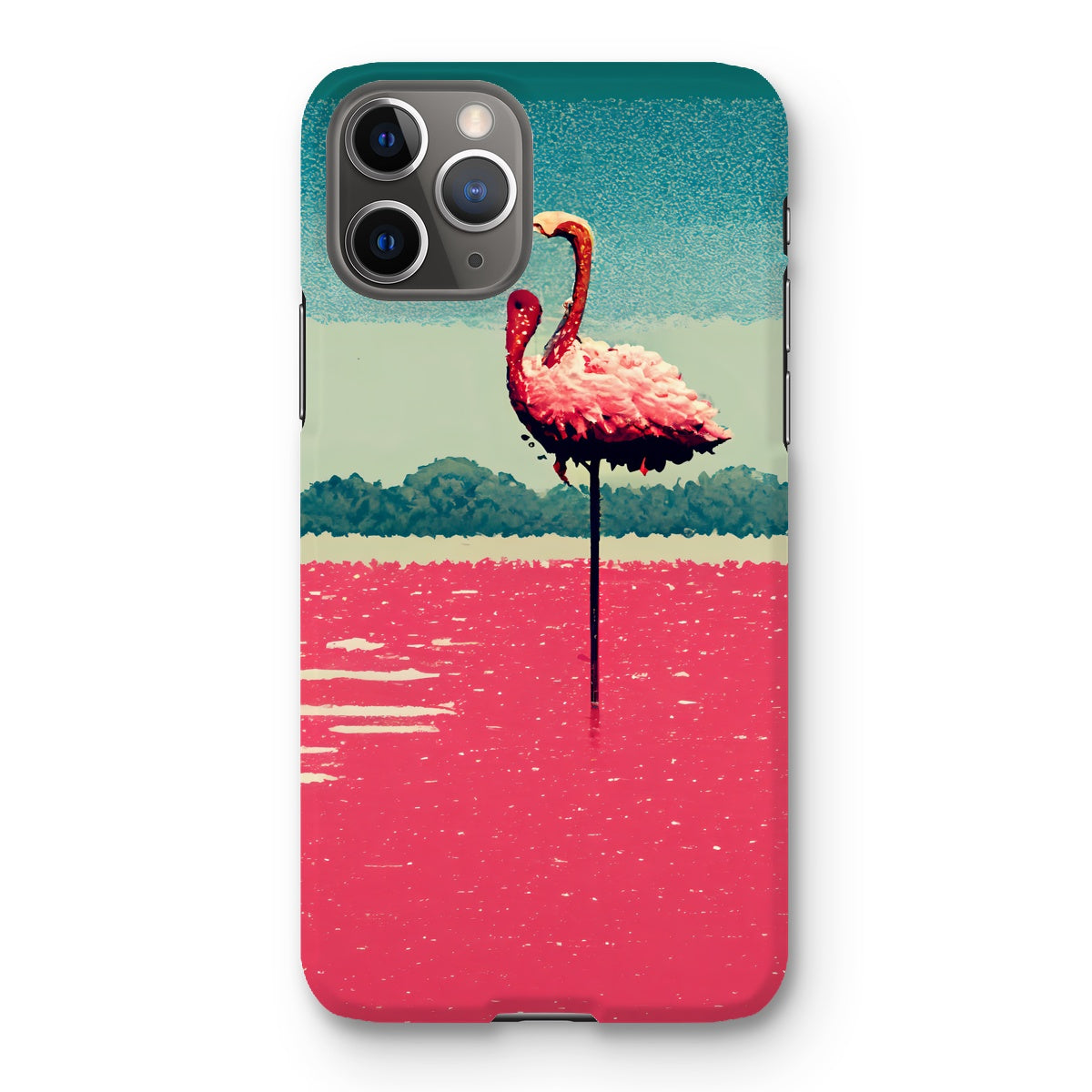 Flamingo 8 Bit Snap Phone Case