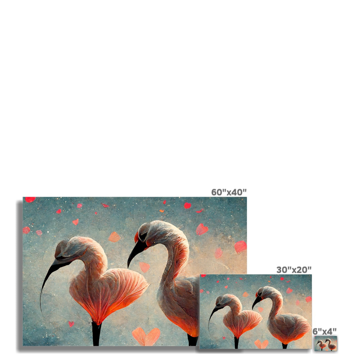 Flamingo Valentine Fine Art Print