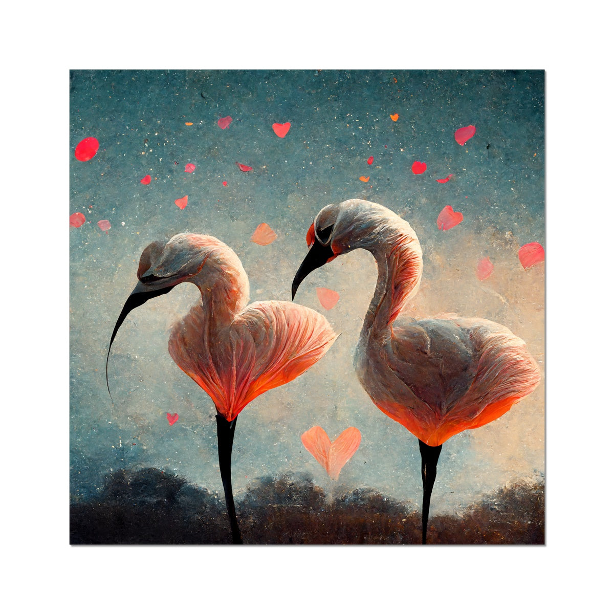 Flamingo Valentine Fine Art Print