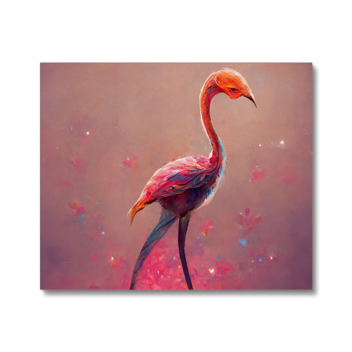 Flamingo Standing Alone Canvas