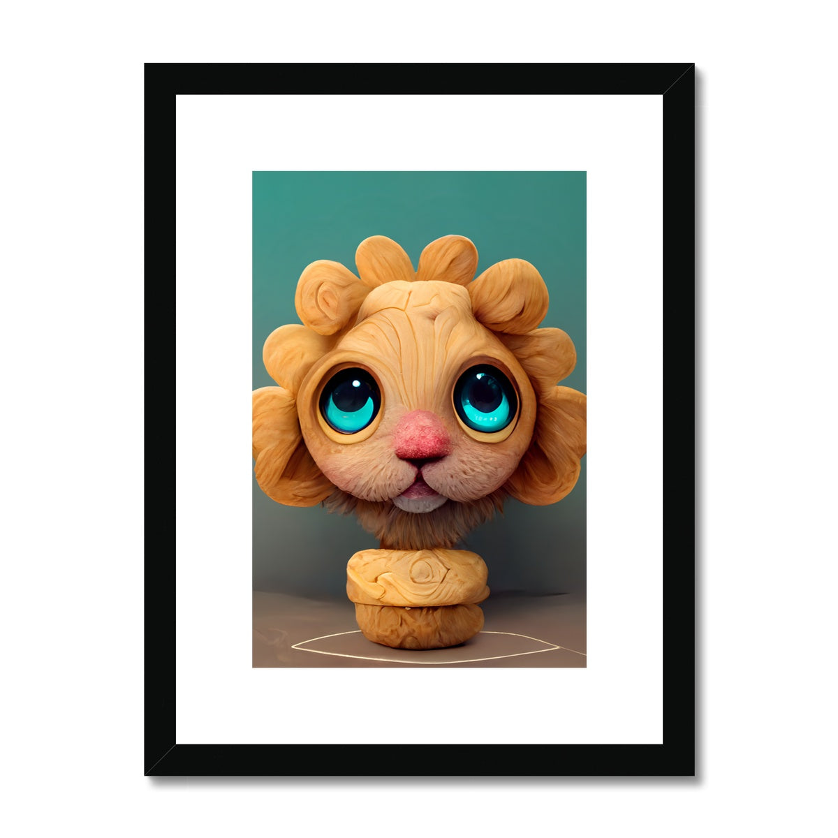Cute Roar Popit Framed & Mounted Print
