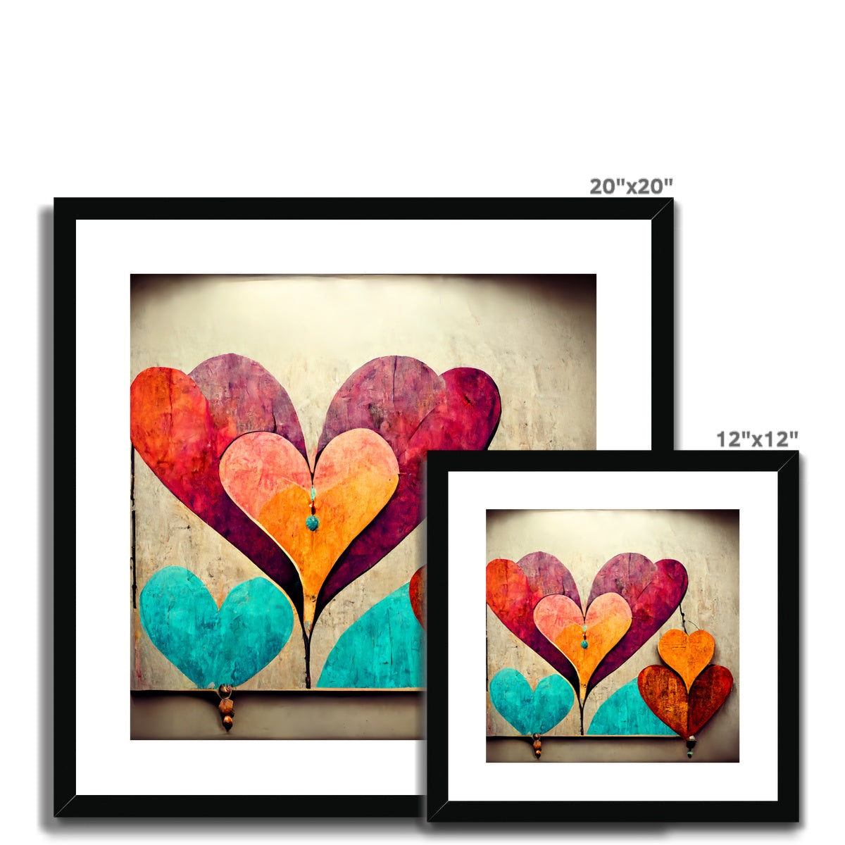 Beating Hearts Framed & Mounted Print