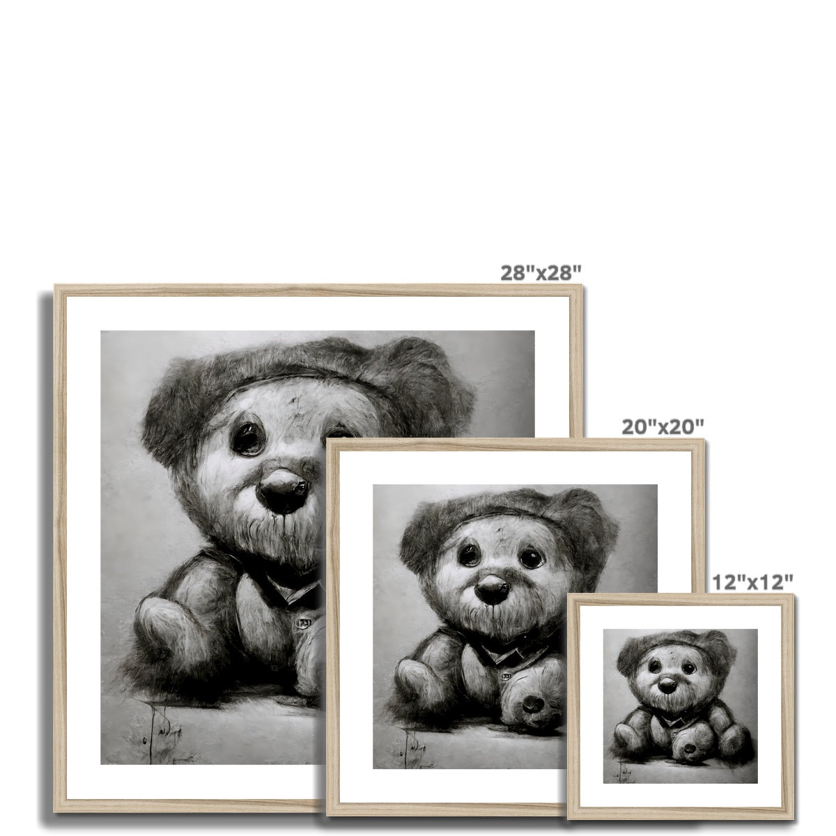 Pencil Teddy Framed & Mounted Print