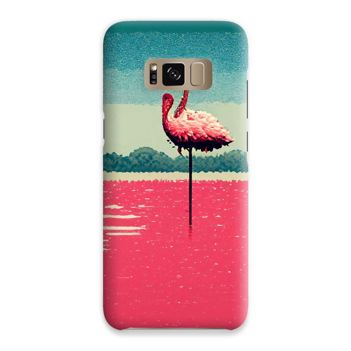 Flamingo 8 Bit Snap Phone Case