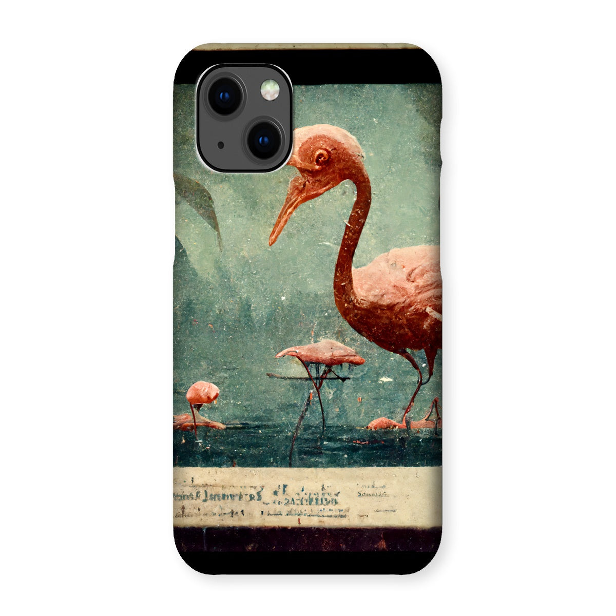 Flamingo Retro View Snap Phone Case