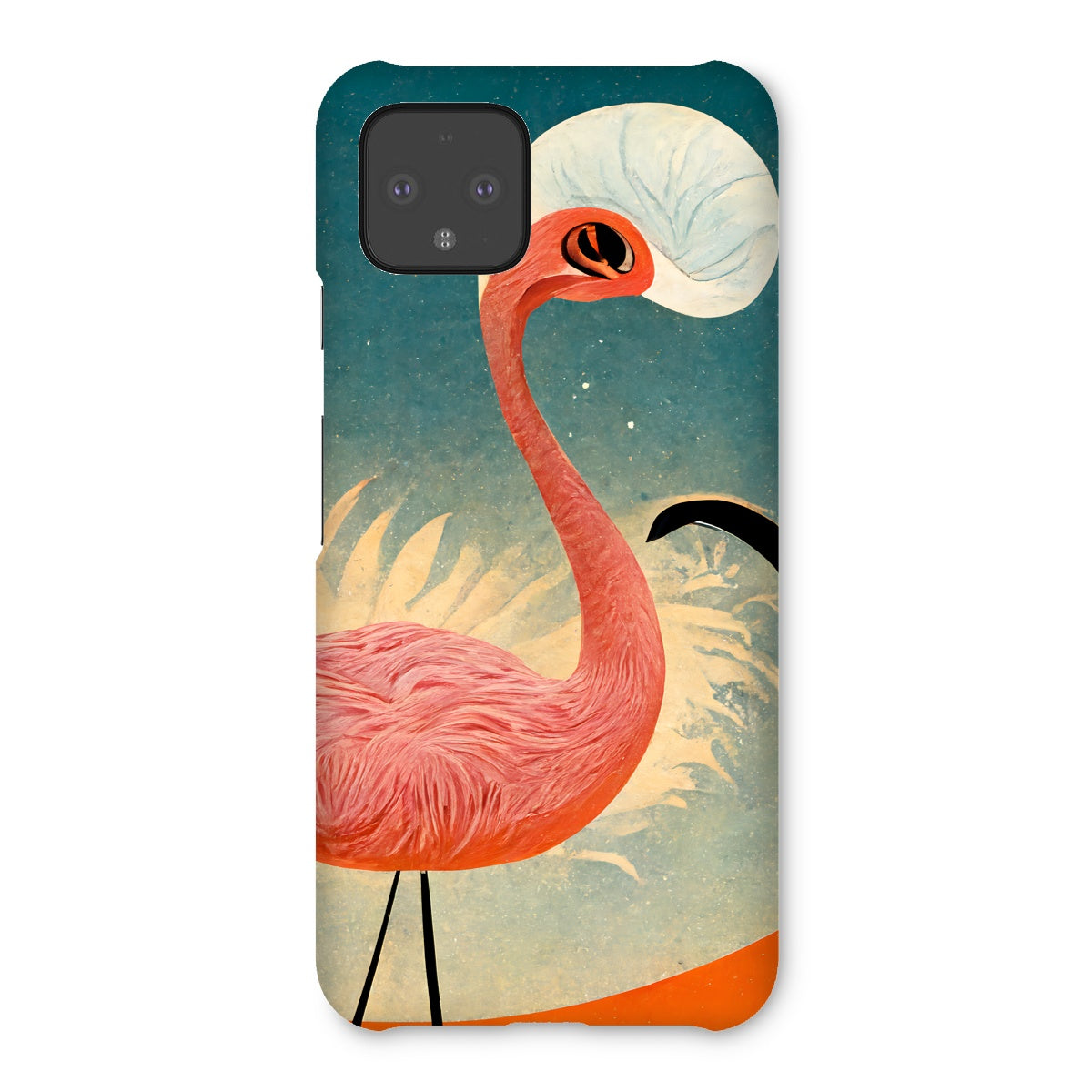 Flamingo Poster Style Snap Phone Case