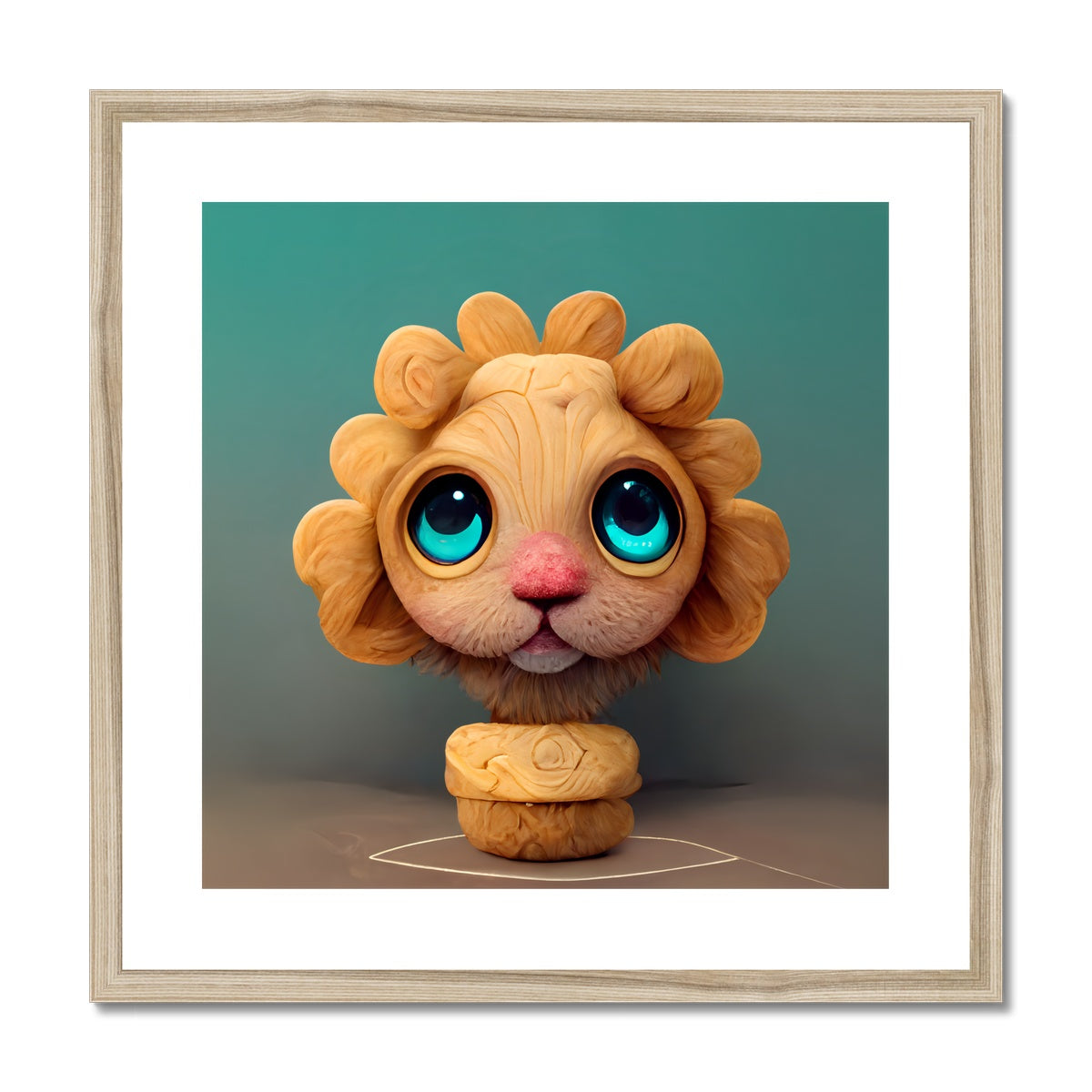 Cute Roar Popit Framed & Mounted Print