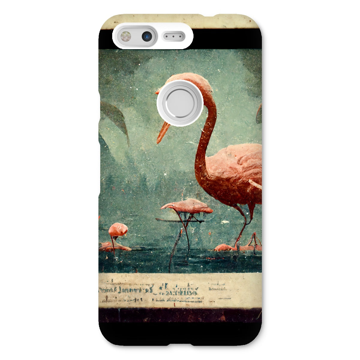 Flamingo Retro View Snap Phone Case