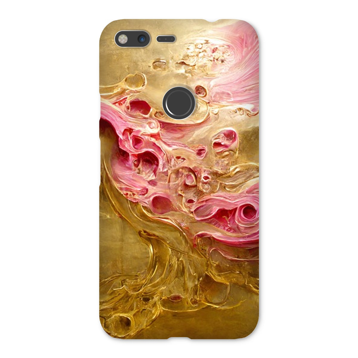 Swirls of Gold and Pinkk Snap Phone Case