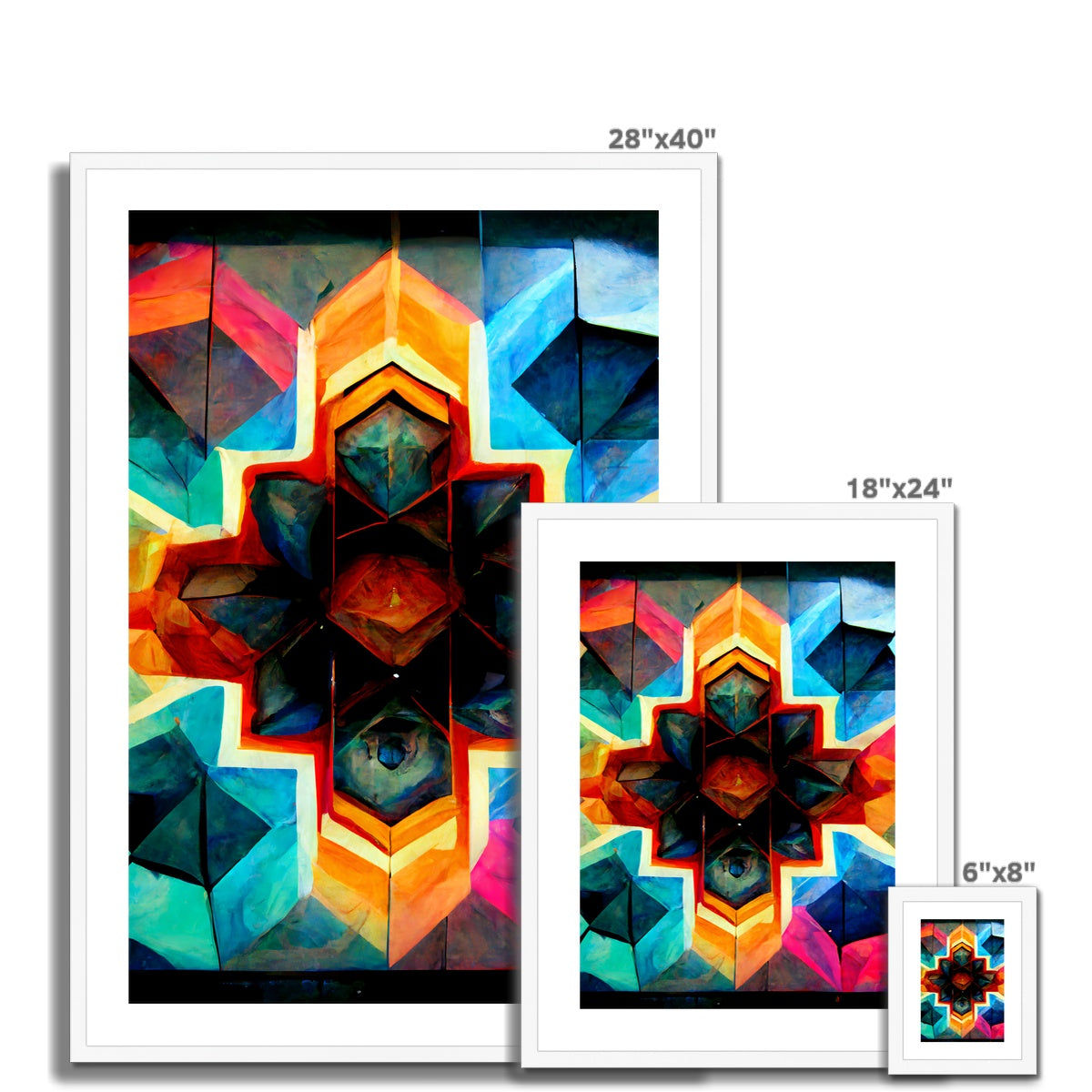 Kaleidoscope Waters Framed & Mounted Print