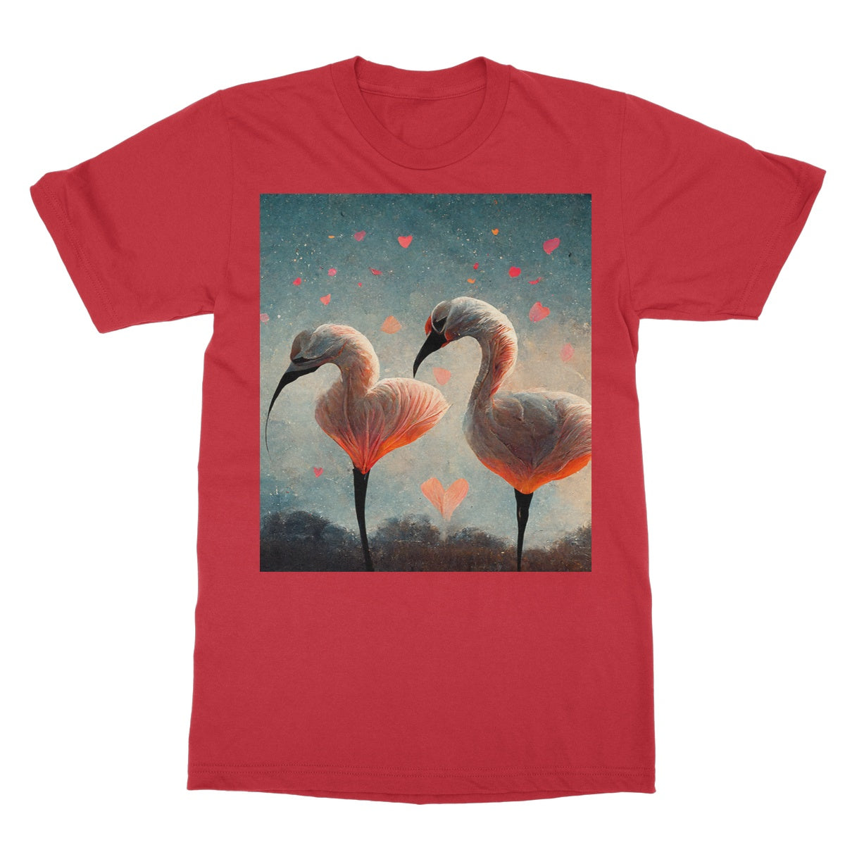 Flamingo Valentine Softstyle T-Shirt