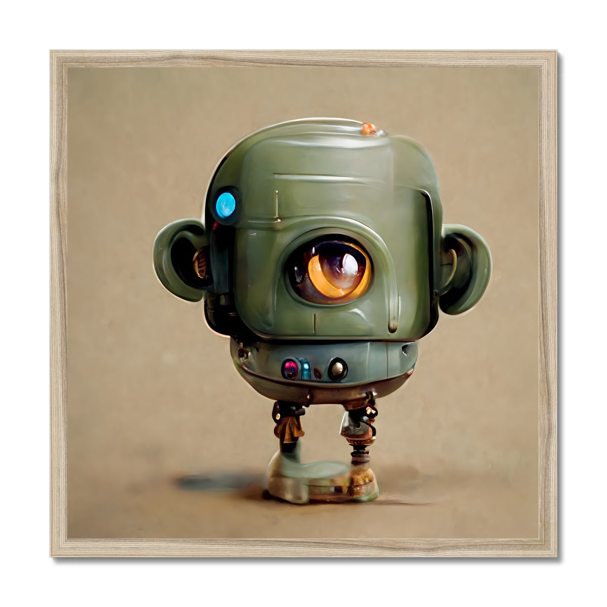 One Eye Robot Pop Framed Print