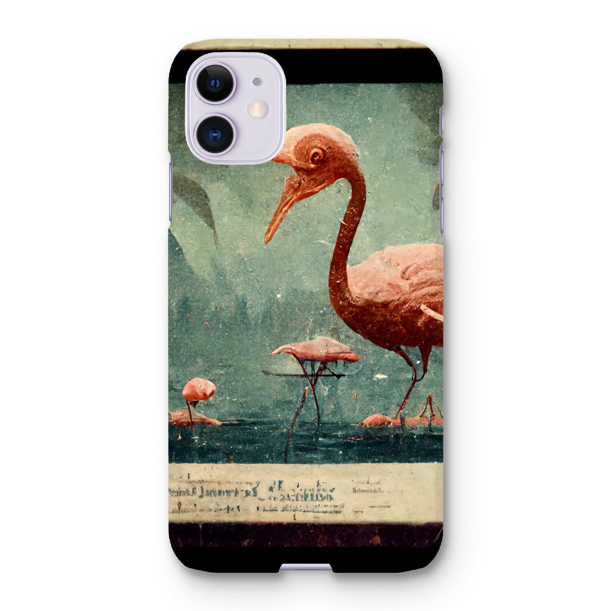 Flamingo Retro View Snap Phone Case