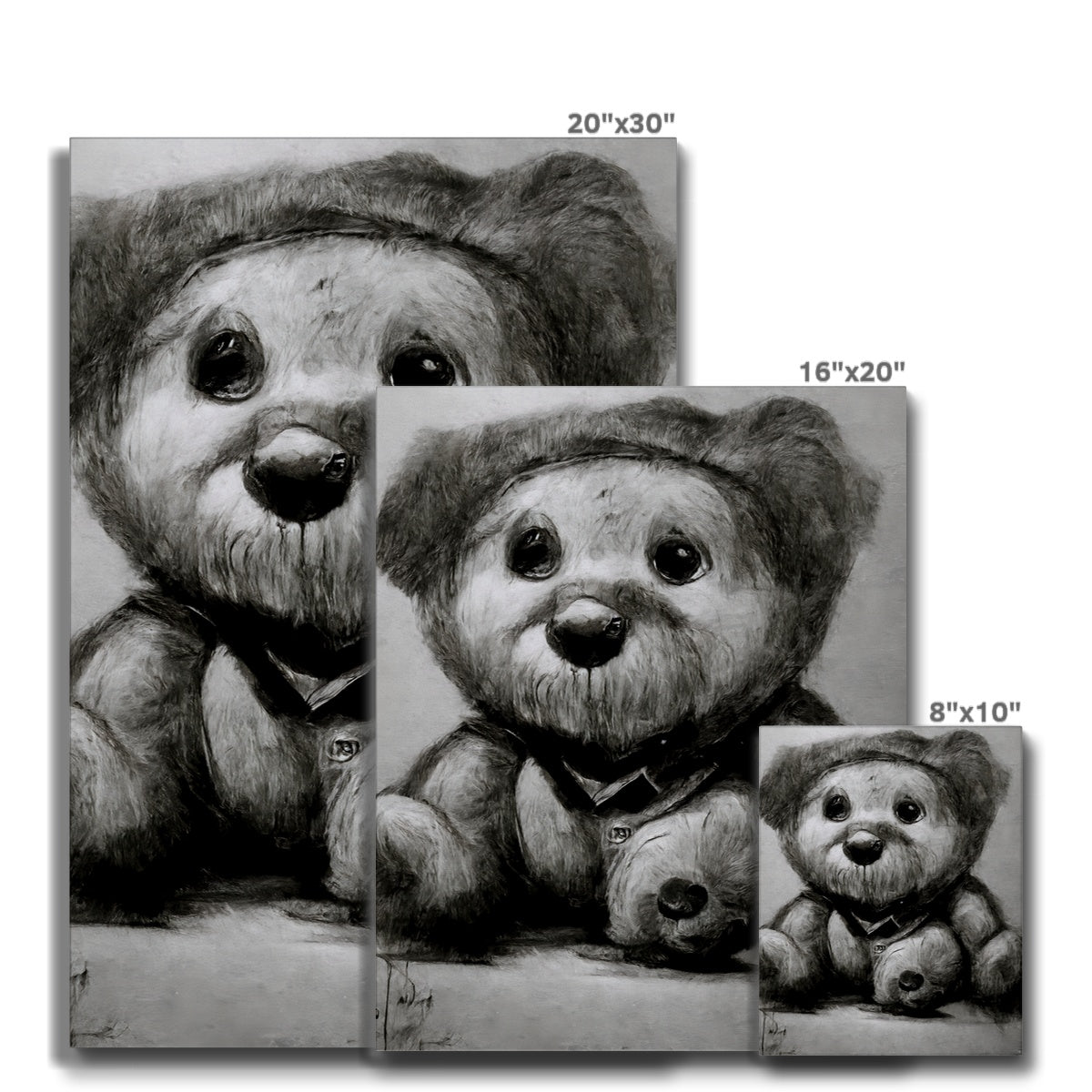 Pencil Teddy Canvas