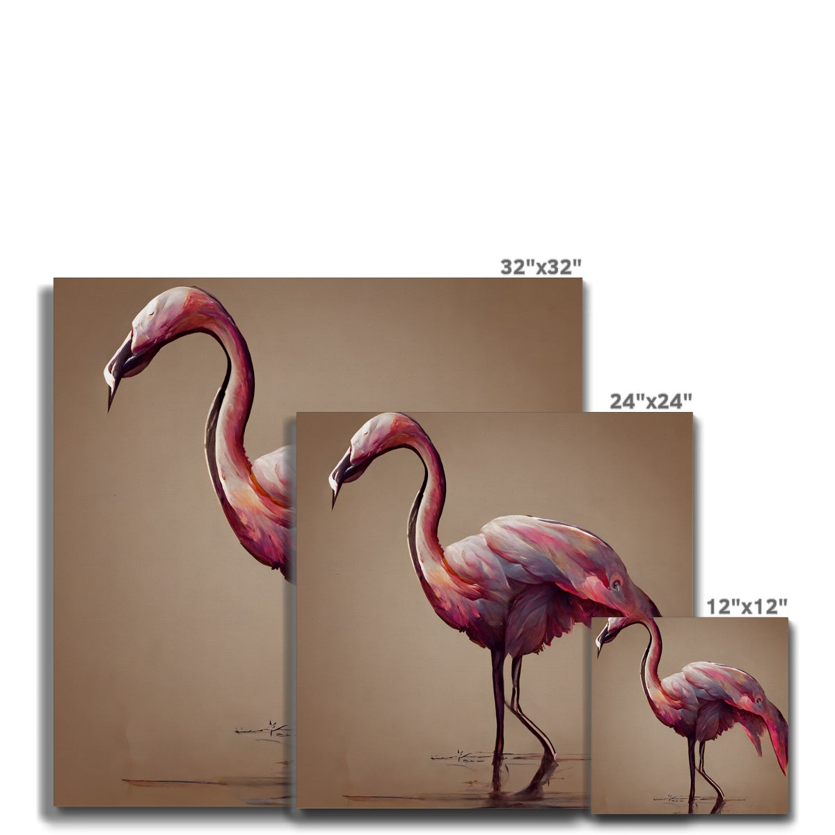 Flamingo Feathers Canvas