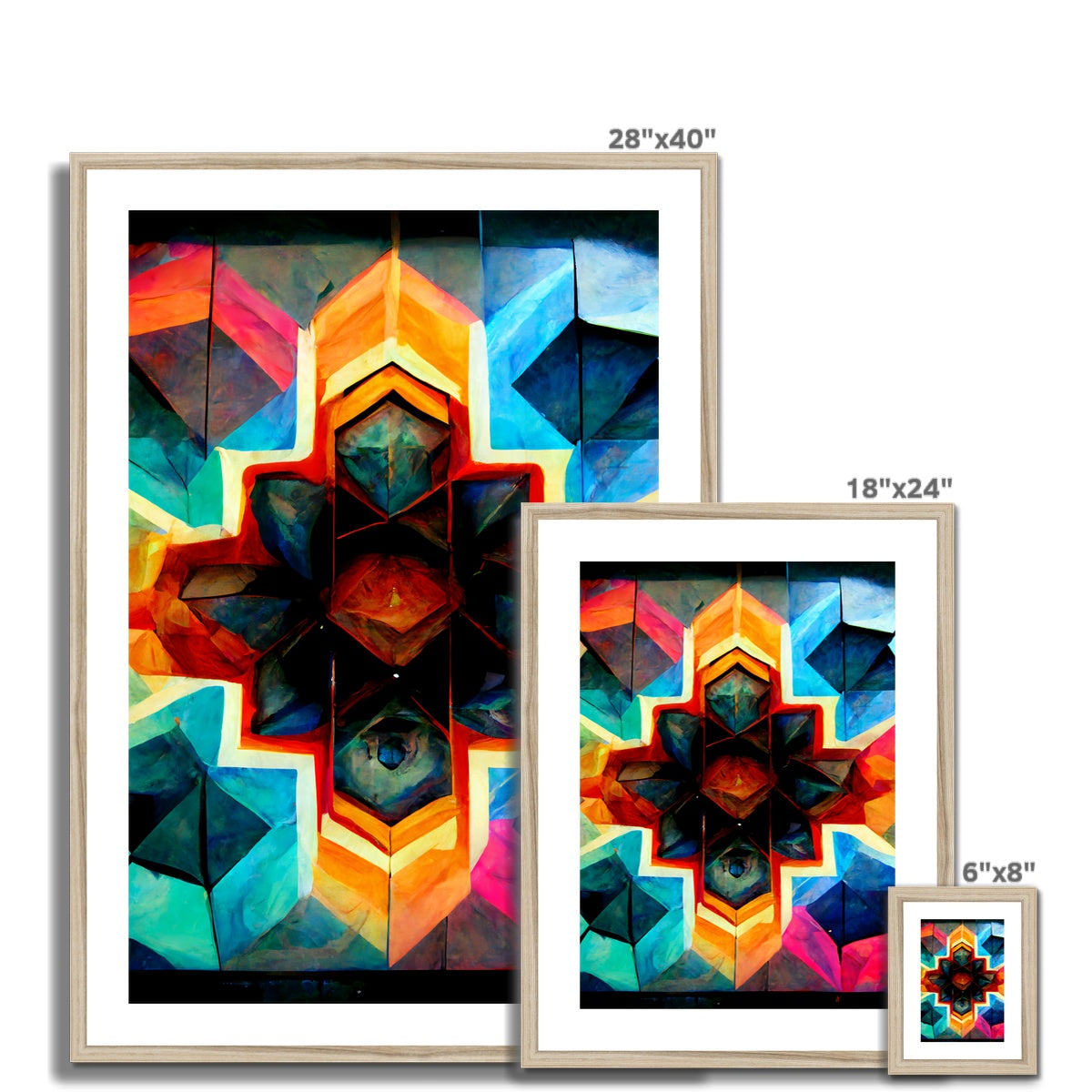 Kaleidoscope Waters Framed & Mounted Print