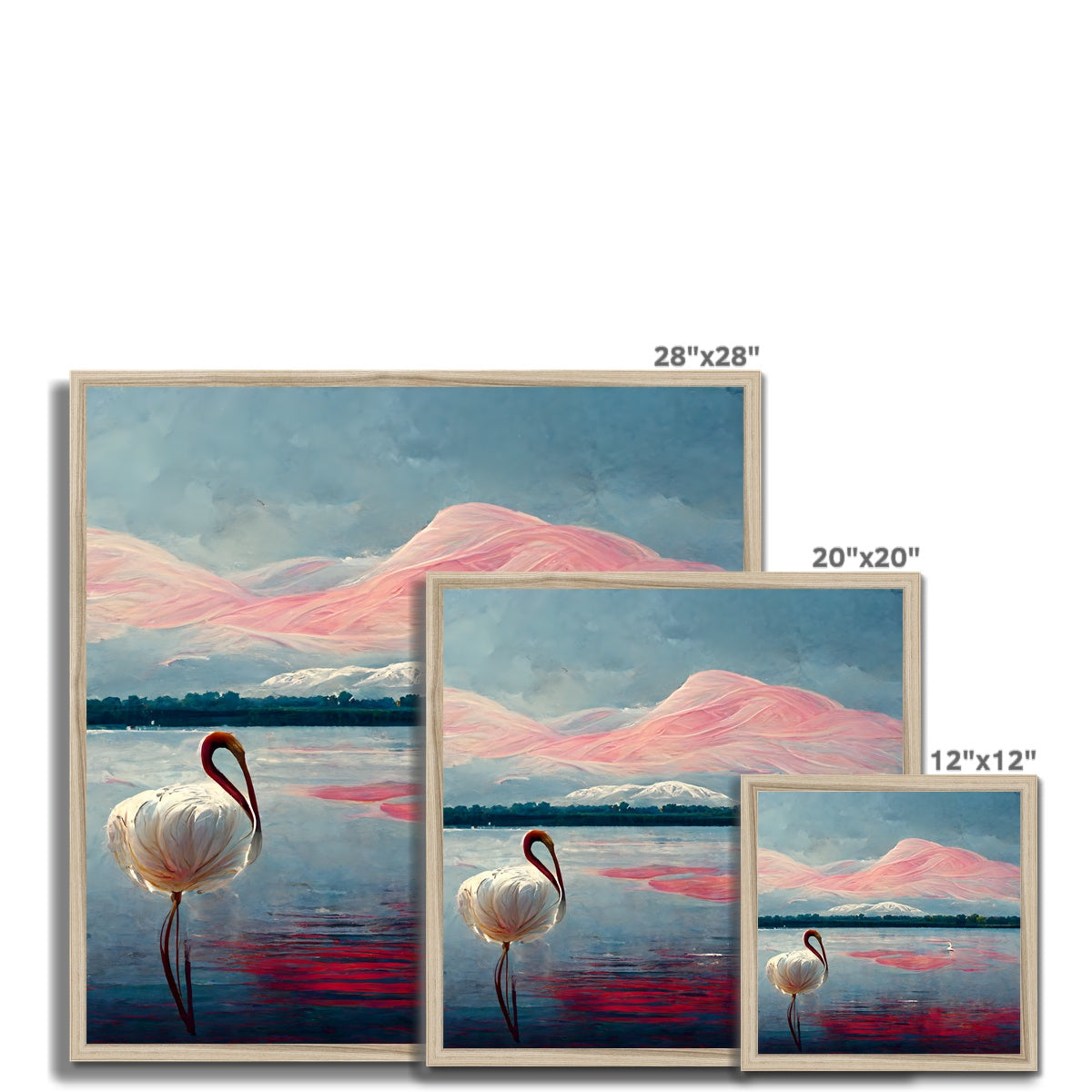 Flamingo Mountains Framed Print