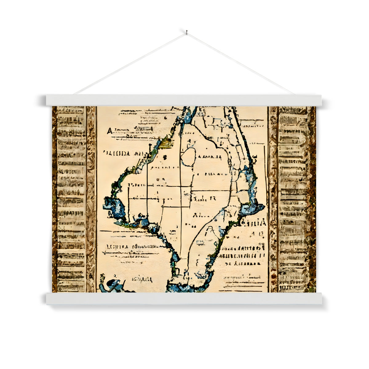 Florida Antiqua Fine Art Print with Hanger