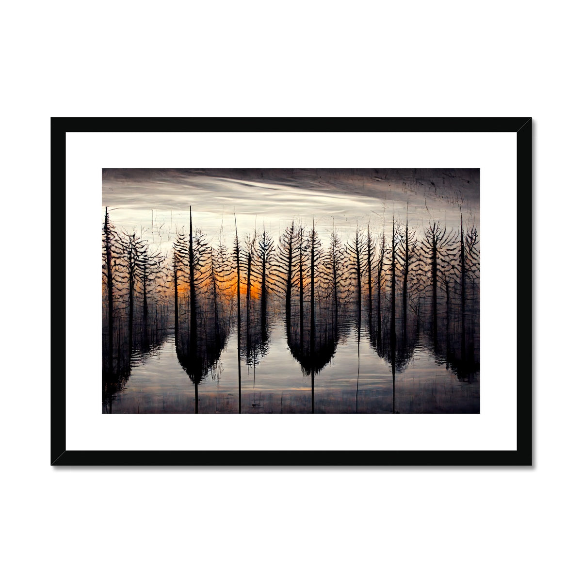 Tree Symmetry Framed & Mounted Print